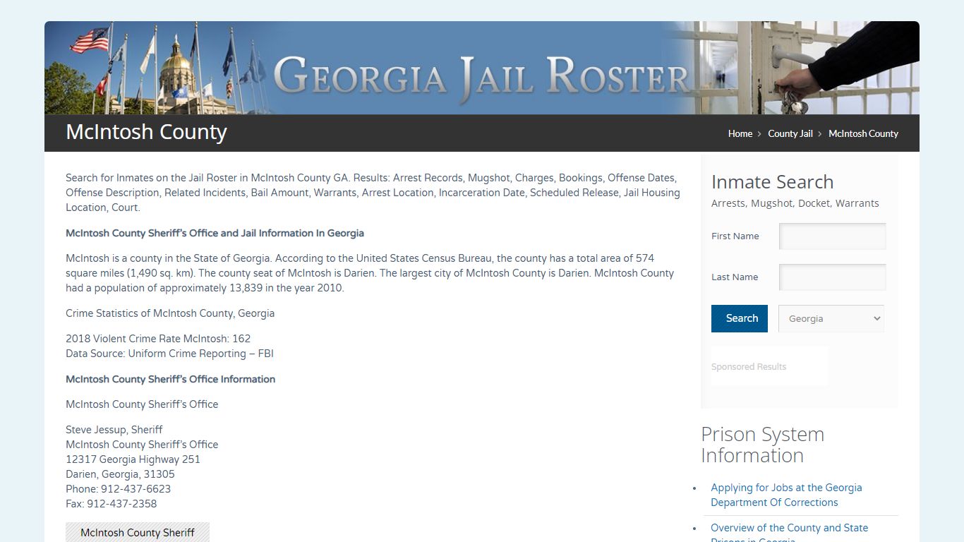 McIntosh County | Georgia Jail Inmate Search