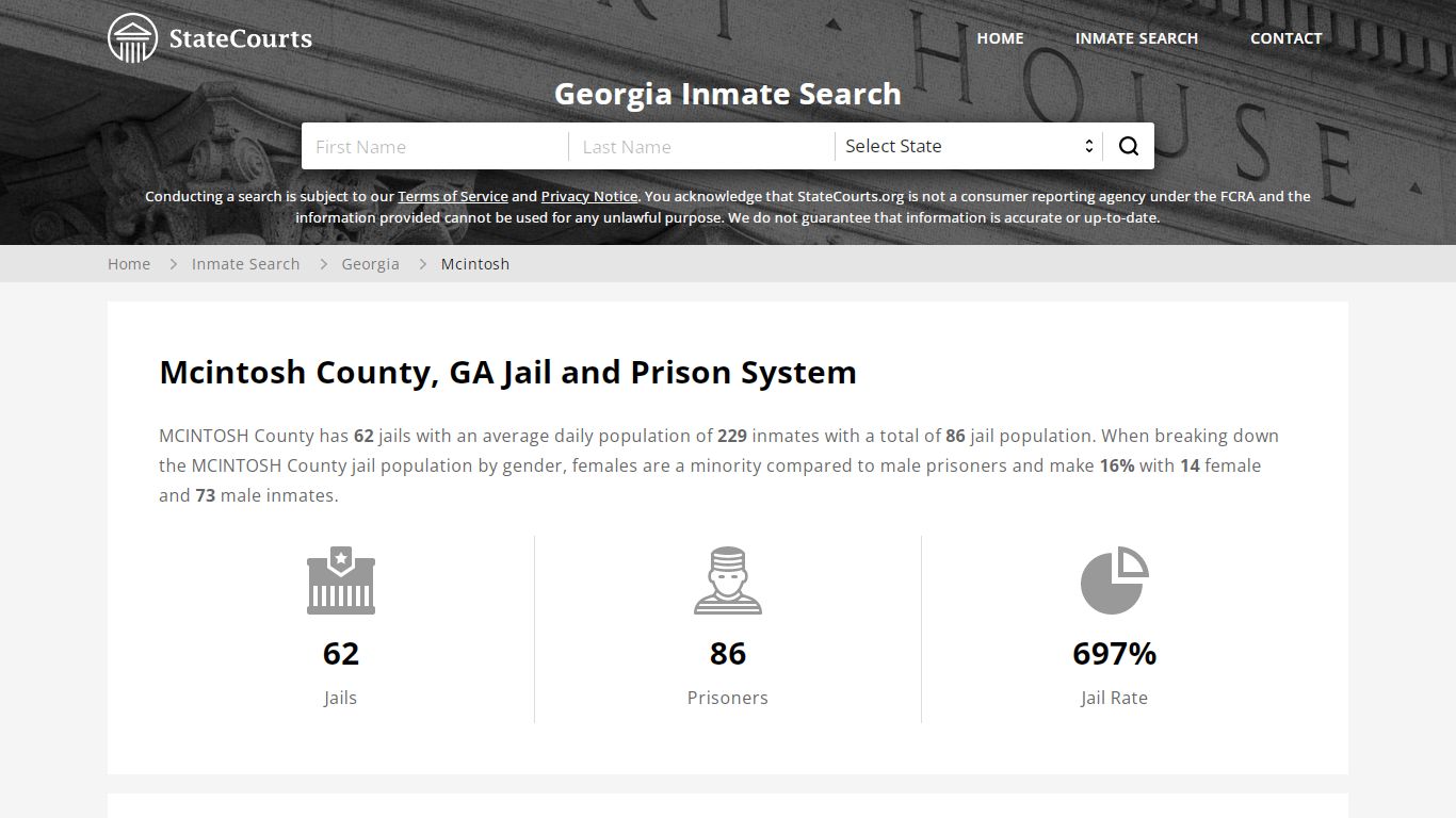 Mcintosh County, GA Inmate Search - StateCourts